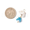 5Pcs Marine Organism Glass Pendants PALLOY-MZ00700-3
