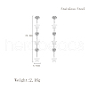 Stainless Steel Star Tassel Stud Earrings LM8207-1-2