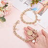   2Pcs Alloy Enamel Flower & Rainbow Charm Purse Strap Extenders AJEW-PH0004-98-3