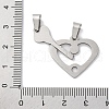 201 Stainless Steel Pendants STAS-Q342-45P-3