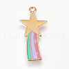 Alloy Enamel Pendants ENAM-O035-08G-1