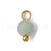 8Pcs 8 Styles Natural Agate & Carnelian & Green Aventurine & Amethyst & Aquamarine Faceted Round Charms PALLOY-JF03451-4
