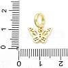 Brass Micro Pave Cubic Zirconia European Dangle Charms KK-D325-21G-02-3