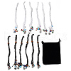 12Pcs Tree of Life Braided Nylon Cord Macrame Pouch Pendant Decorations AJEW-SW00009-03-1