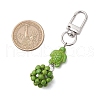 Synthetic Turquoise Beaded Round & Sea Turtle Pendant Decorations HJEW-JM03101-5