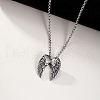 Stainless Steel Halloween Retro Angel Wing Hip Hop Necklace VY3976-1