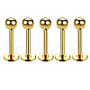 304 Stainless Steel Round Internally Threaded Labrets for Women Men WG9B6EB-24-1