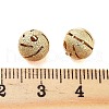 Texture Brass Beads KK-S379-02G-F-3