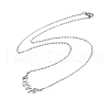201 Stainless Steel Number 444 with Butterfly Wings Pendant Necklaces NJEW-P332-01B-P-4