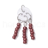 2Pcs 2 Colors Glass Seed Pendants PALLOY-JF03908-3