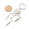 Alloy Magnesite Synthetic Turquoise Keychain HJEW-JKC01249-4