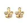 304 Stainless Steel Rhinestone Pendant STAS-U047-16G-1