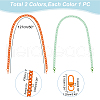 WADORN 2Pcs 2 Colors Acrylic Curban Chain Bag Straps FIND-WR0008-64-2