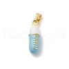 Brass Enamel Pendants KK-Q098-40G-D-1