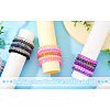 6Pcs 6 Styles 8mm Glass Round Beaded Stretch Bracelet Sets BJEW-TAC0022-17