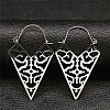 304 Stainless Steel Hollow Triangle Hoop Earrings EJEW-P248-10P-1