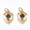 Brass Micro Pave Cubic Zirconia Charms ZIRC-G168-58G-2