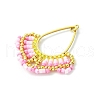 Glass Seed Beaded Pendants PALLOY-MZ00531-01-3