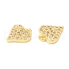 Brass Micro Pave Cubic Zirconia Charms KK-P228-41G-3