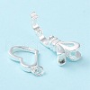 925 Sterling Silver Fold Over Clasps STER-D005-07S-4