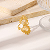 Hollow Out Stainless Steel Adjustable Cuff Rings for Women ZX9886-3