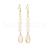 Rose Quartz Dangle Earring for Women EJEW-JE05928-02-1