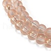 Frosted Transparent Glass Bead Strands GLAA-P065-6mm-05-4
