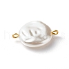 Eco-Friendly ABS Plastic Imitation Pearl Beads Link PALLOY-JF00825-3