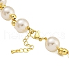 Rack Plating Brass & ABS Plastic Pearl Round Beaded Necklaces for Women NJEW-C059-30G-3