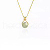Lucky Bag Brass with Glass Imitation Jade Pendant Necklaces for Women FS-WG73FC0-01-5