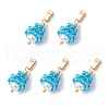 Glass Seed Beaded Teardrop Pendants PALLOY-MZ00637-1