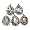 Baroque Natural Freshwater Shell Polymer Clay Rhinestone Big Pendants BSHE-P033-15A-1