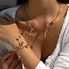 Zinc Alloy Round Beaded Choker & Cuff Bangles Sets FS-WGEFCD5-04-2