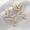 304 Stainless Steel Nuggets Stud Earrings for Women EJEW-A131-03G-1