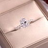 925 Sterling Silver Micro Pave Cubic Zirconia Finger Rings for Women KK5003-4-1