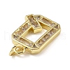 Brass Micro Pave Cubic Zirconia Pendants KK-V014-01G-17-2