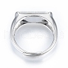 Natural Shell Rectangle Adjustable Ring RJEW-T001-97P-2