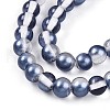 Baking Painted Transparent Glass Beads Strands DGLA-N011-6mm-08-3