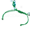 Flower Natural Hemimorphite Braided Bracelets for Women BJEW-TA00625-02-4