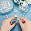 Square Transparent Acrylic Single Ring Display Stands RDIS-WH0016-01A-01-2