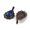 Dyed Natural Lapis Lazuli Teardrop Pendants G-K363-01R-04-2