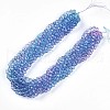Baking Paint Transparent Glass Beads Strands DGLA-A035-T8mm-A06-2