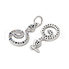 Brass Micro Pave Cubic Zirconia Pendants KK-U056-49P-2