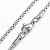 Non-Tarnish 304 Stainless Steel Box Chain Necklaces NJEW-L450-05P-1