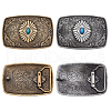 ANATTASOUL 2Pcs 2 Colors Western Alloy Belt Buckles FIND-AN0001-03-3