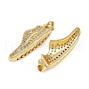 Brass Micro Pave Cubic Zirconia Pendants KK-S526-10G-D-2