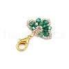 Handmade Glass Seed Beaded  Decorations HJEW-MZ00267-5