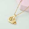 304 Stainless Steel Pendant Necklaces for Women NJEW-U040-02A-G-2