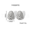 Stainless Steel Hammered Teardrop Stud Earrings for Women ZG3175-3-1