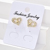 Brass Stud Earrings EJEW-S247-01B-G-2